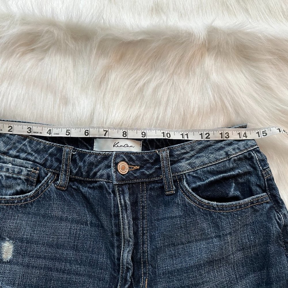 KANCAN Jeans Straight Leg High Waist Girlfriend Distressed Boho Size 27 #KC9147D - Picture 5 of 9